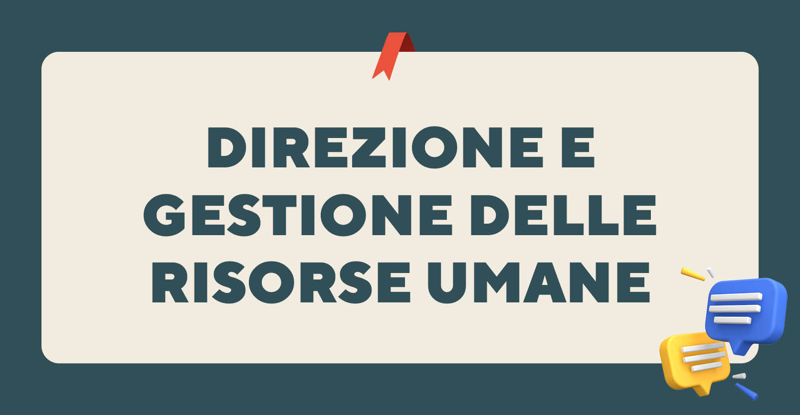 Direzione e gestione delle risorse umane