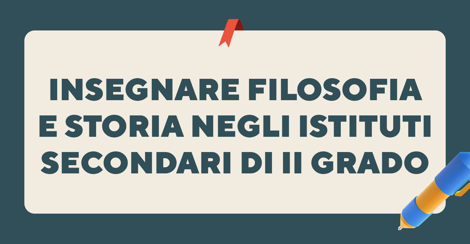 Insegnare filosofia e storia negli istituti secondari di II grado